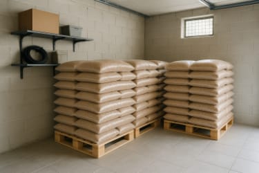 Cómo almacenar correctamente los pellets de madera