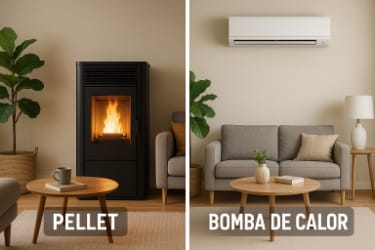 Estufa de pellet vs bomba de calor: Comparativa definitiva
