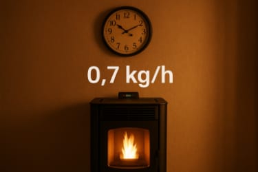 ¿Cuánto consume realmente una estufa de pellets?